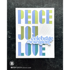 Simon Says Stamp Peace Joy Love Wafer Dies 1709md Stamptember Betsy Green Celebrate the Season Card