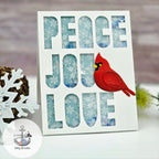 Simon Says Stamp Peace Joy Love Wafer Dies 1709md Stamptember Meg Brooks Cardinal Card