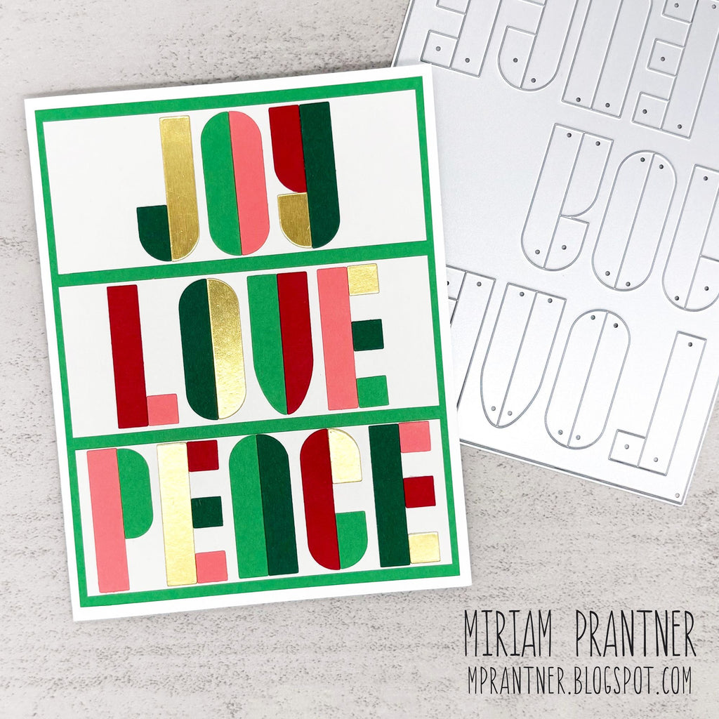 Simon Says Stamp Peace Joy Love Wafer Dies 1709md Stamptember Miriam Prantner Joy Love Peace Card