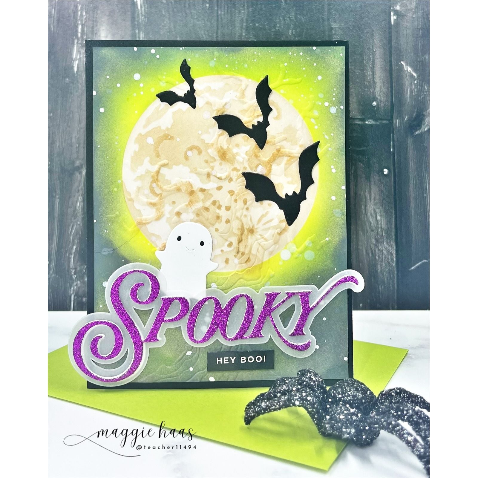 Simon Says Stamp Peekaboo Pumpkin Wafer Dies s1182 Stamptember Maggie Haas Spooky Card