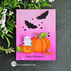 Simon Says Stamp Peekaboo Pumpkin Wafer Dies s1182 Stamptember Sandi MacIver Adorable Halloween Card | color-code:ALT01