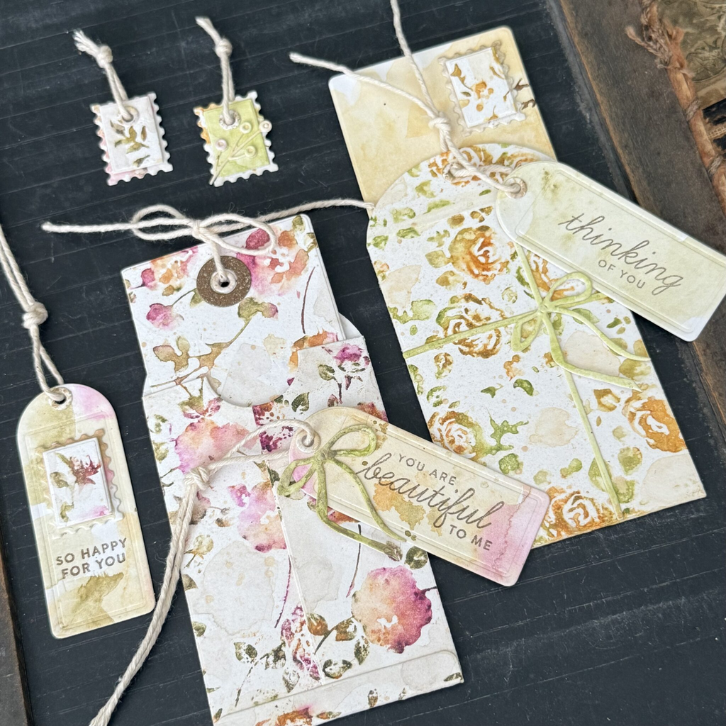 Simon Says Stamp Pine and Post Gift Card Envelope Wafer Dies 1543sd DieCember Beautiful Floral Tags Stacy Hutchinson | color-code:ALT11