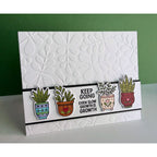 Simon Says Stamp Plant Lady Energy Wafer Dies 1620sdc Stamptember Lisa Addesa Row of Plants Card