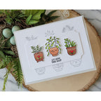 Simon Says Stamp Plant Lady Energy Wafer Dies 1620sdc Stamptember Rosemary Dennis Row of Plants Card