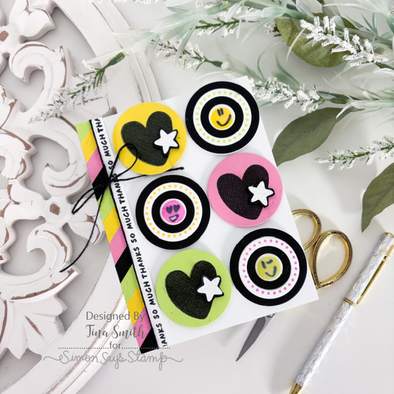 Simon Says Stamp Pop Art Pieces Wafer Dies 1719sdc Preppy Pop Art Thank You Card Tina Smith | color-code:ALT08
