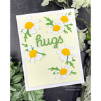 Simon Says Stamp Quirky Daisies Wafer Dies s1138 Shine On Amy Rysavy Cute Flowers Hugs Card