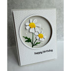 Simon Says Stamp Quirky Daisies Wafer Dies s1138 Shine On Daisy Circle Card Lisa Addesa