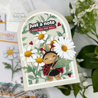 Simon Says Stamp Quirky Daisies Wafer Dies s1138 Shine On Lady Bug and Daisies Shaped Card Nichol Spohr | color-code:ALT06