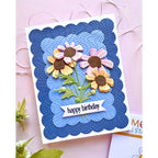 Simon Says Stamp Quirky Daisies Wafer Dies s1138 Shine On Perky Flowers Birthday Card Enza Gudor