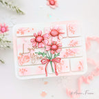 Simon Says Stamp Quirky Daisies Wafer Dies s1138 Shine On Pink Love You Floral Card Anne Fiene