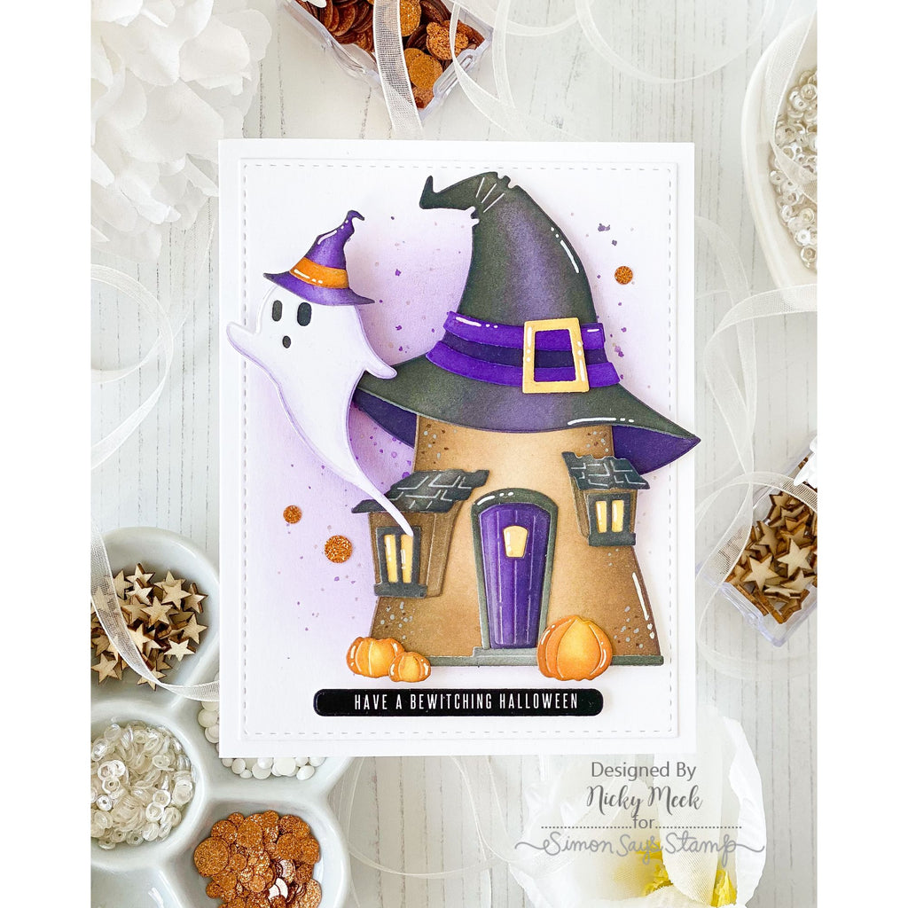 Simon Says Stamp Reverse Spooky Halloween EZ Strips 1042ez Stamptember Nicky Meek Ghostly Halloween Card