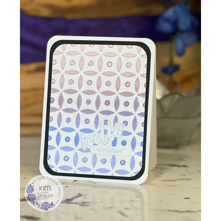 Simon Says Stamp Rounded Rectangles Wafer Dies 1387sd Always There Hello Card Kim Taylor