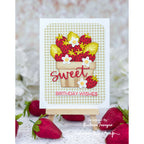 Simon Says Stamp Rounded Rectangles Wafer Dies 1387sd Always There Strawberry Birthday Card Barbara Tarayao