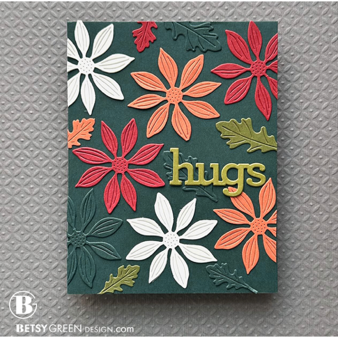 Simon Says Stamp Rustic Layering Flower Wafer Dies s930 Stamptember Autumn Hugs Card Betsy Green