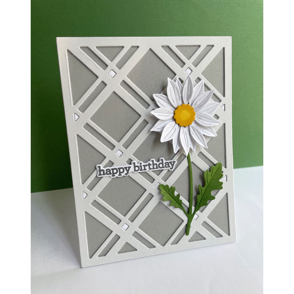 Simon Says Stamp Rustic Layering Flower Wafer Dies s930 Stamptember Daisy Birthday Card Lisa Addesa | color-code:ALT09