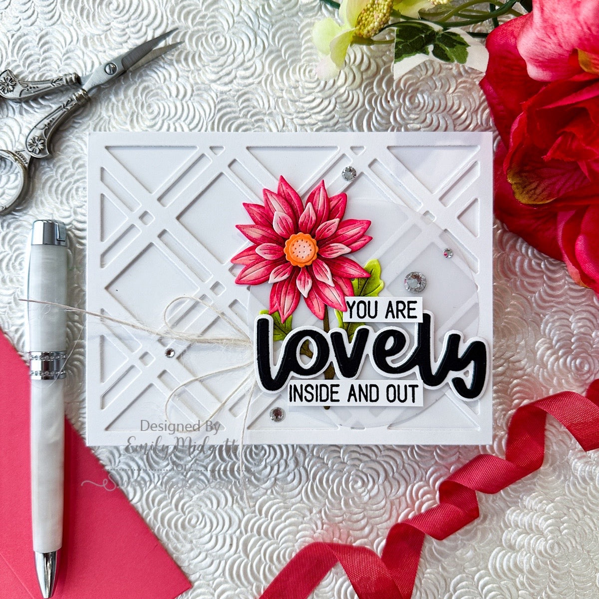 Simon Says Stamp Rustic Layering Flower Wafer Dies s930 Stamptember Lovely Card Emily Midgett | color-code:ALT05