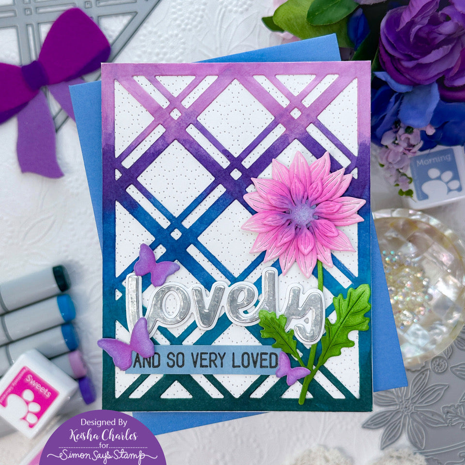 Simon Says Stamp Rustic Layering Flower Wafer Dies s930 Stamptember Lovely Card Keisha Charles | color-code:ALT06
