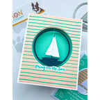 Simon Says Stamp Sailboat Circle Wafer Dies s1172 Shine On Bring on the Sun Sailing Card Ariana Arminio
