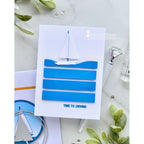 Simon Says Stamp Sailboat Circle Wafer Dies s1172 Shine On Chic Retirement Card Savannah O'Gwynn