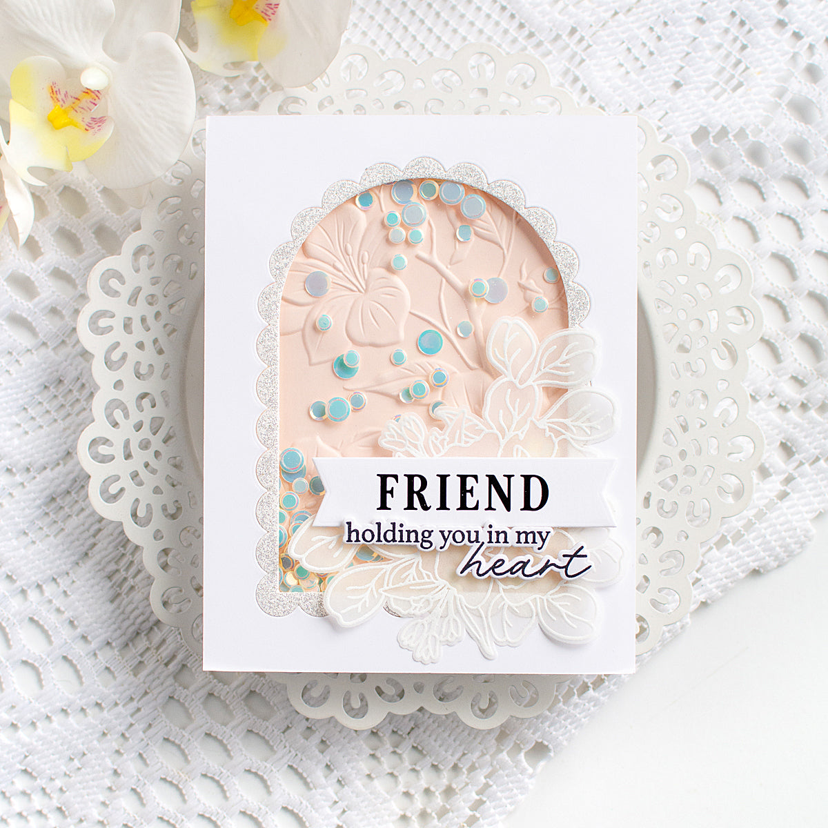 Simon Says Stamp Scalloped Arches Frames Wafer Dies 1540sd In My Heart Friend Card | color-code:ALT04