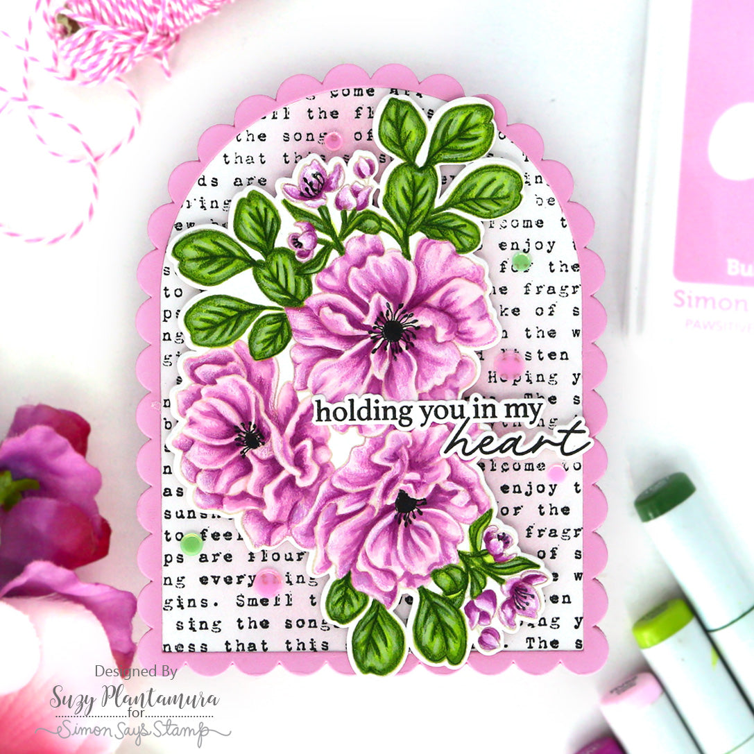 Simon Says Stamp Scalloped Arches Wafer Dies 1538sd In My Heart Shaped Card