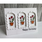 Simon Says Stamp Scalloped Arches Wafer Dies 1538sd In My Heart Tulip Birthday Card
