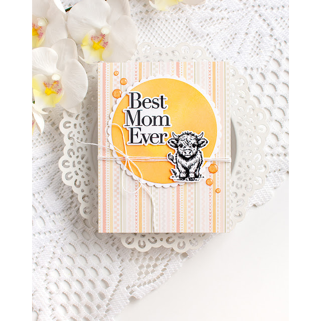 Simon Says Stamp Scalloped Circles Wafer Dies 8022sd Friend Like You Cute Yellow Mother's Day Card Heather Hoffman | color-code:ALT07