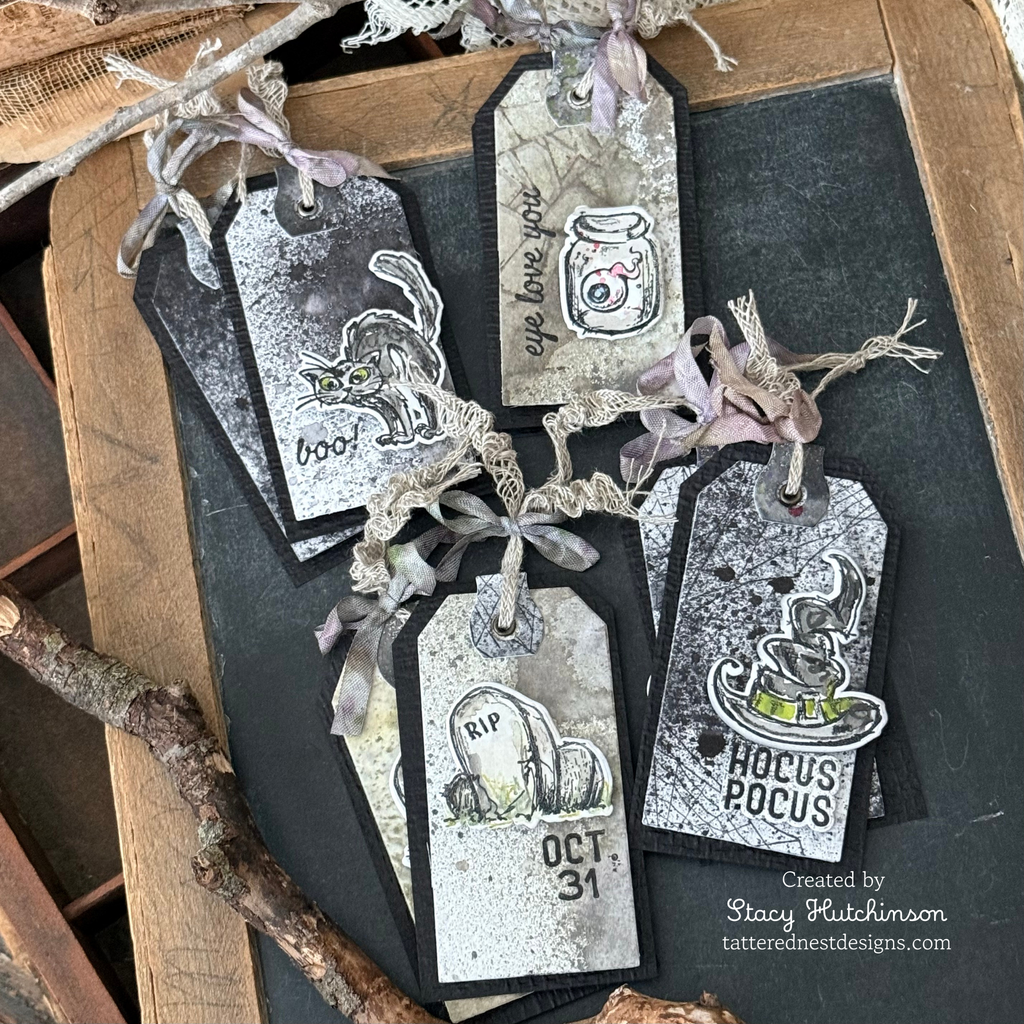 Simon Says Stamp Scared Silly Wafer Dies 311sss Stacy Hutchinson Spooky Halloween Card