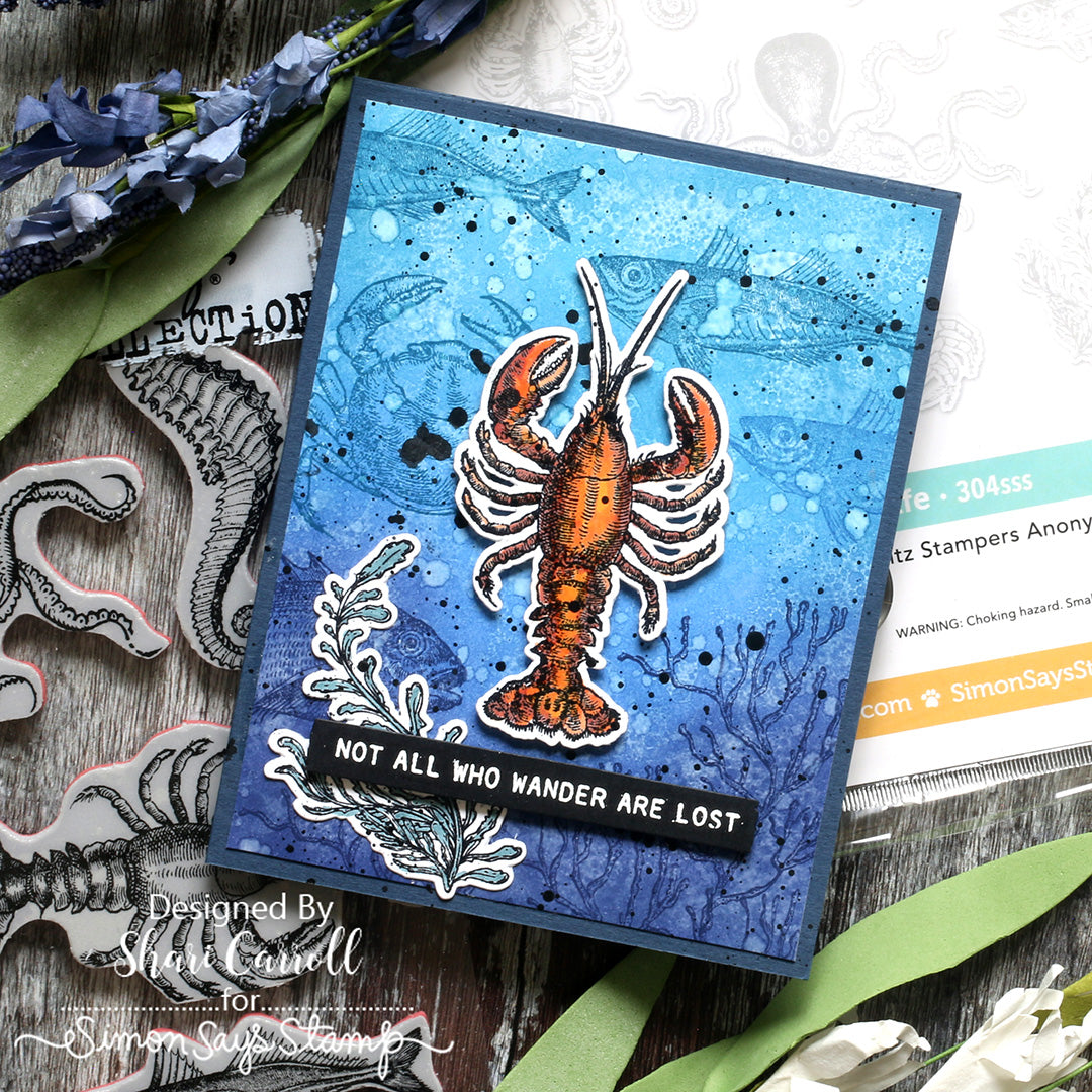 Simon Says Stamp Sea Life Wafer Dies 304sss Lobster Card Shari Carroll | color-code:ALT05