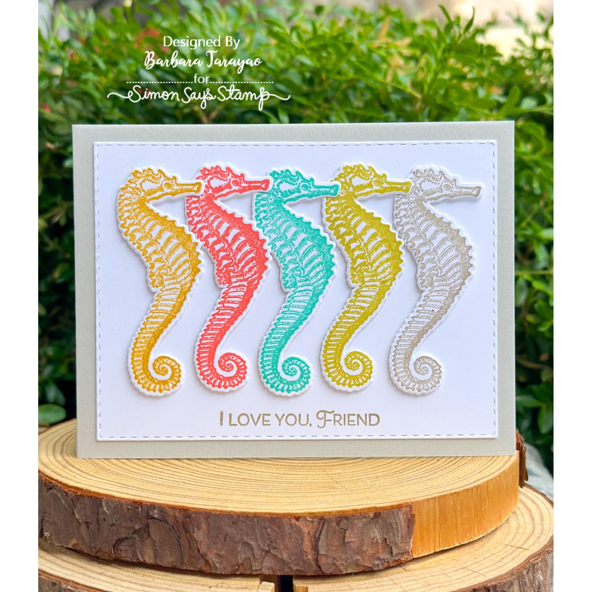 Simon Says Stamp Sea Life Wafer Dies 304sss Seahorse Friend Card Barbara Tarayao | color-code:ALT06