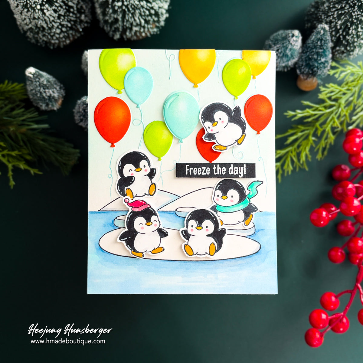 Simon Says Stamp Sending Cheer Collection I Want It All Stamps and Coordinating Dies set1411sd Penguin Mischief