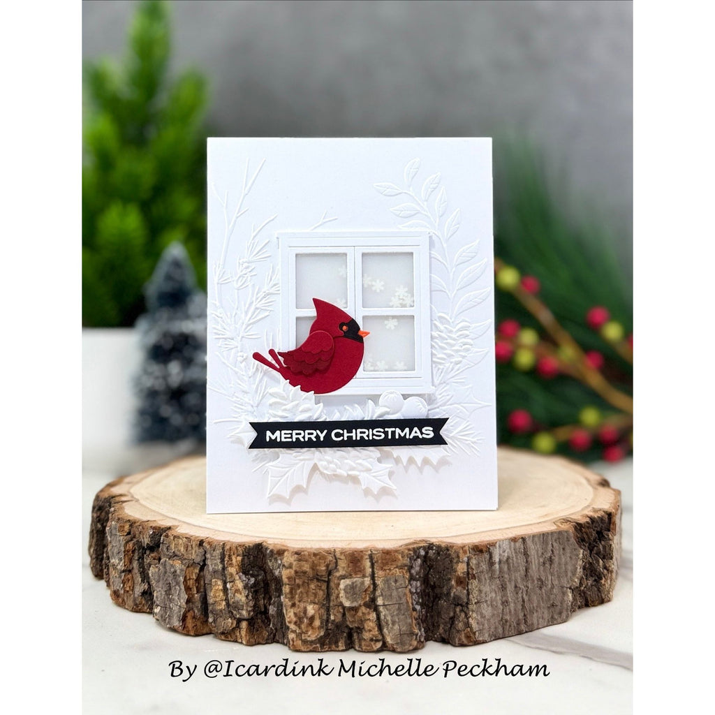 Simon Says Stamp Sentiment Labels 2.0 Wafer Dies 1359sd STAMPtember Christmas Card Michelle Peckham
