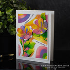 Simon Says Stamp Serene Bloom Wafer Dies s1228 Stamptember Bibi Cameron Psychedelic Card