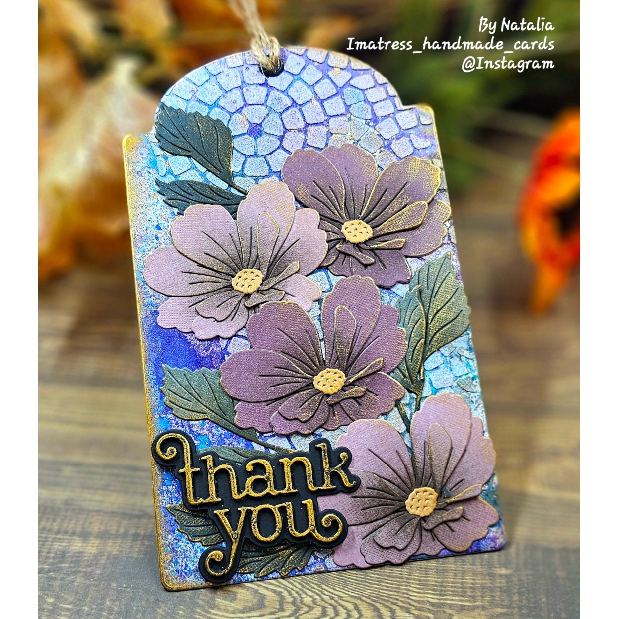 Simon Says Stamp Serene Bloom Wafer Dies s1228 Stamptember Natalia Alton Thank You Tag
