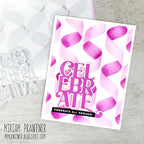 Simon Says Stamp Set of 2 Stencils Background Streamers 1146mt Stamptember Miriam Prantner Celebrate Card