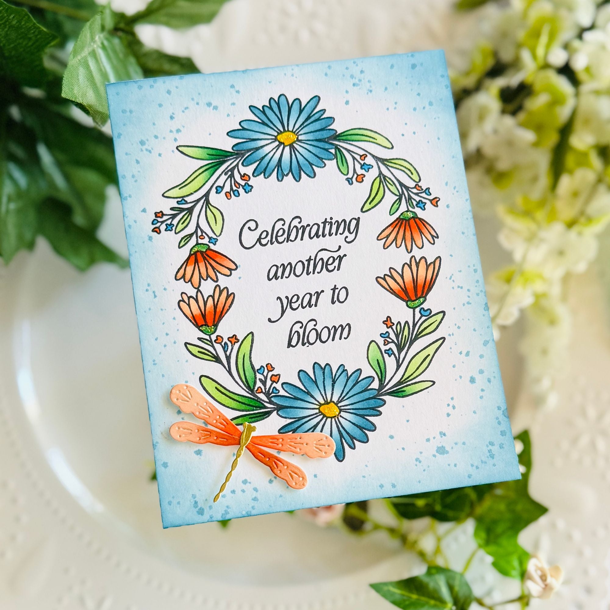 Simon Says Stamp Set of 2 Stencils Daisy Frame 1138stc Every Happiness Kailash Naidoo Celebrating Card