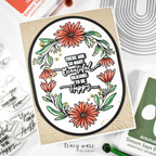 Simon Says Stamp Set of 2 Stencils Daisy Frame 1138stc Every Happiness Tina Smith Find the Sunshine Card