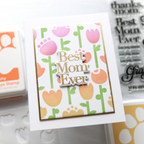 Simon Says Stamp Set of 2 Stencils Folk Flowers 1113stc In My Heart Best Mom Ever Card Cathy Zielske | color-code:ALT04