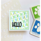 Simon Says Stamp Set of 2 Stencils Quilted Modern Star 1131mt Stamptember Barb Engler Square Hello Card 