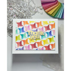 Simon Says Stamp Set of 2 Stencils Quilted Modern Star 1131mt Stamptember Karen Downs Rainbow Thank You Card 