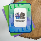 Simon Says Stamp Set of 2 Stencils Quilted Modern Star 1131mt Stamptember Kristin Sluhan Cat Halloween Card 