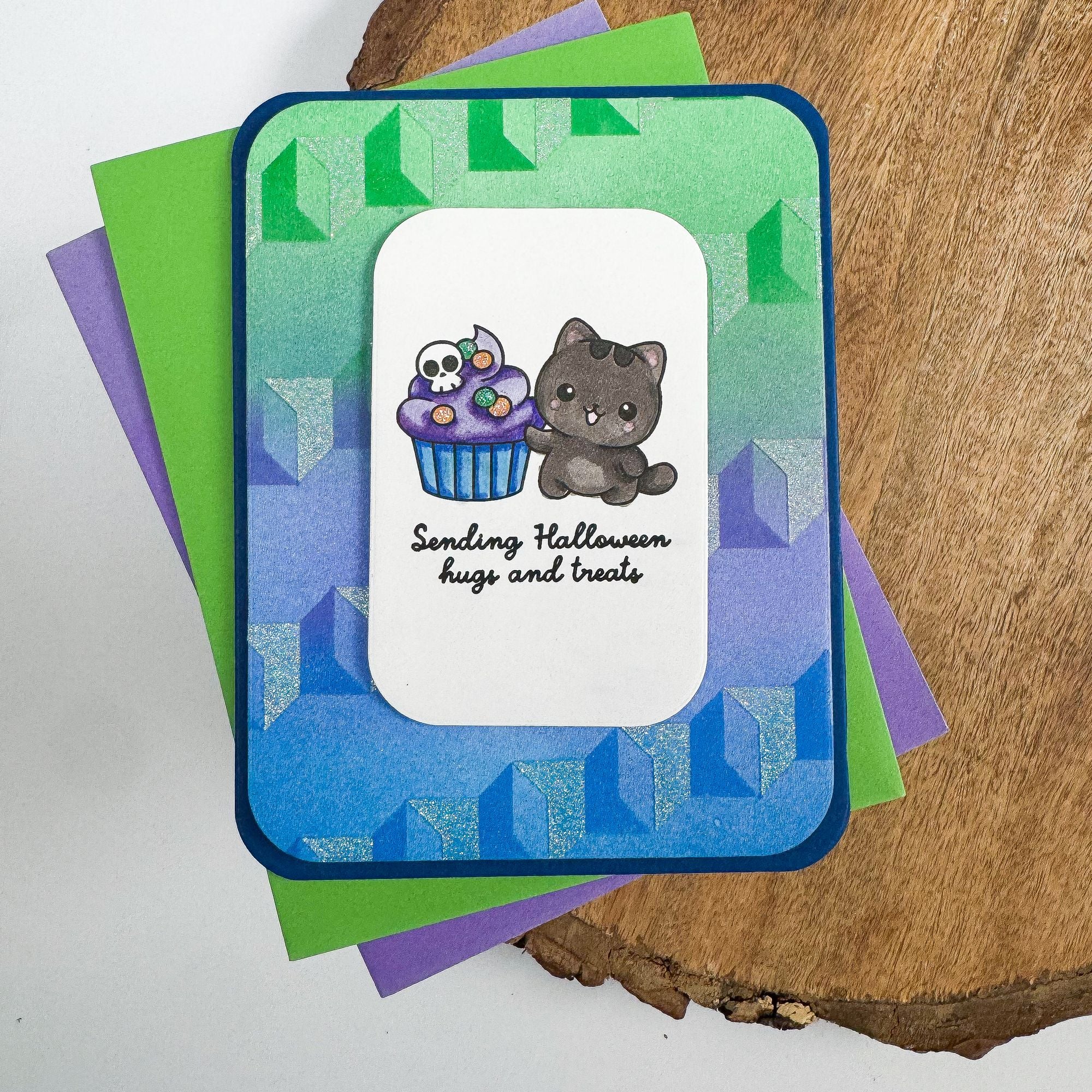 Simon Says Stamp Set of 2 Stencils Quilted Modern Star 1131mt Stamptember Kristin Sluhan Cat Halloween Card 