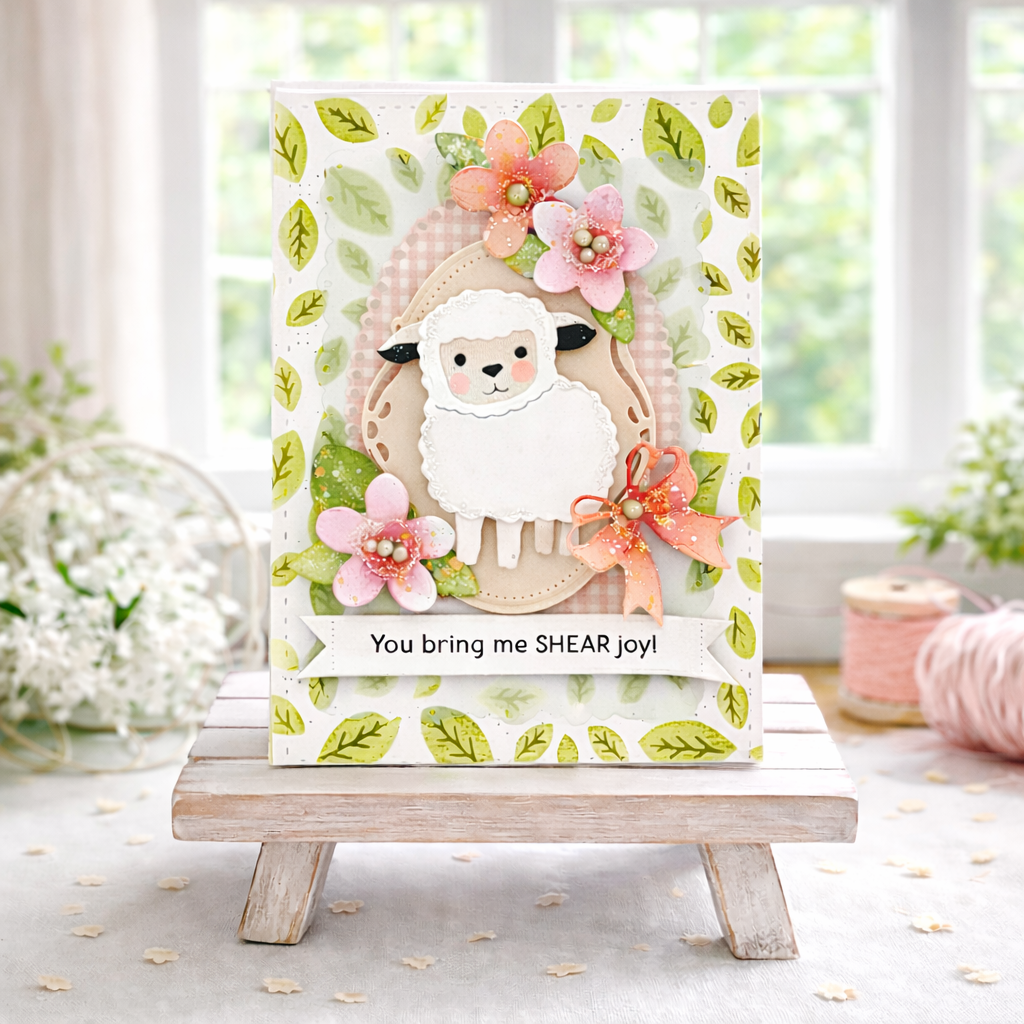 Simon Says Stamp Set of 2 Stencils Scattered Leaves 1110st Beautiful Moments Joy Card Melissa Phillips