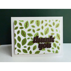 Simon Says Stamp Set of 2 Stencils Scattered Leaves 1110st Beautiful Moments Leafy Thank You Card Lisa Addesa | color-code:ALT04