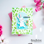Simon Says Stamp Set of 2 Stencils Scattered Leaves 1110st Beautiful Moments Spring Card Heejung Hunsberger | color-code:ALT01