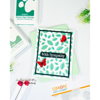 Simon Says Stamp Set of 2 Stencils Scattered Leaves 1110st Beautiful Moments Sympathy Card Revati Panickar