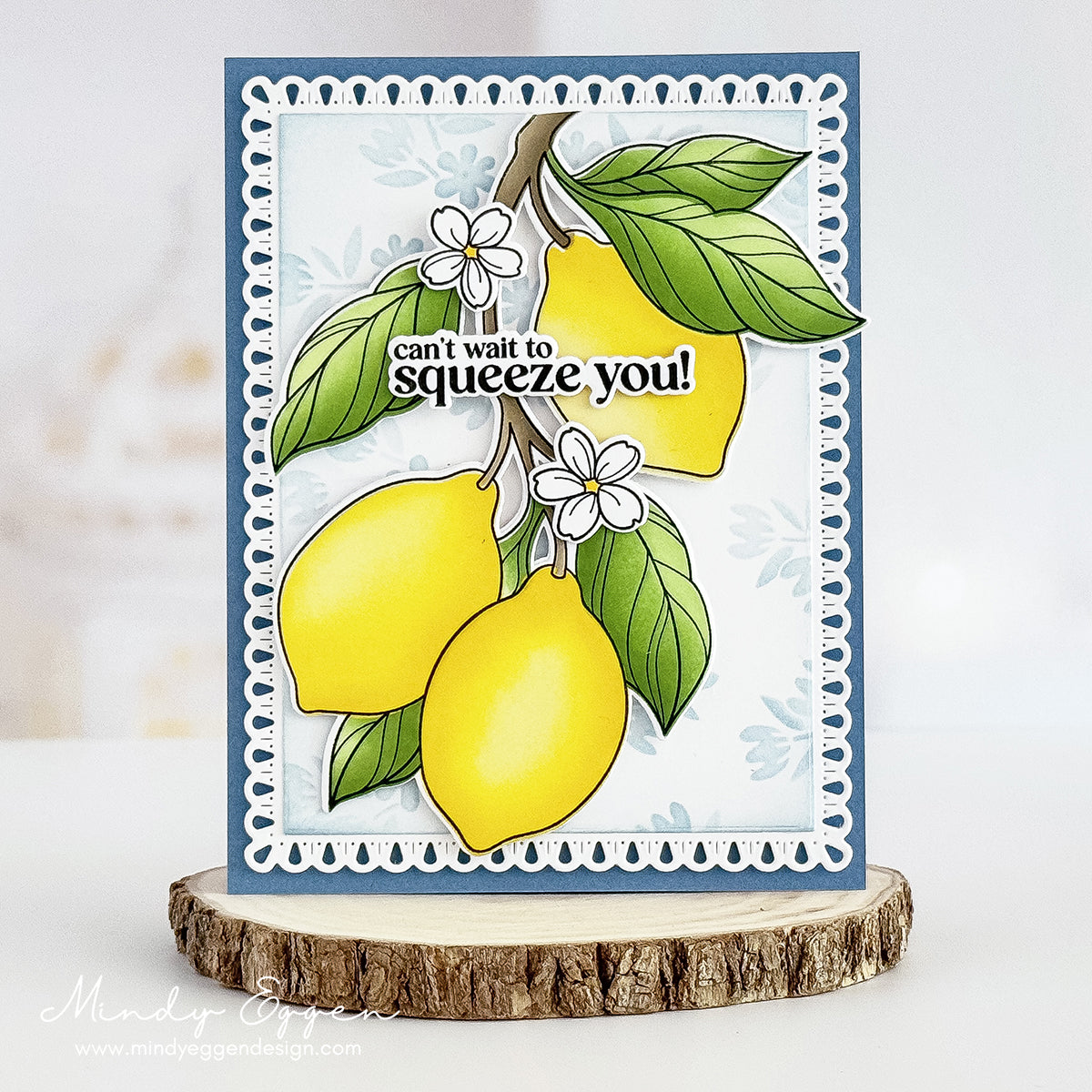 Simon Says Stamp Set of 2 Stencils Squeeze You 1154stc Every Happiness Mindy Eggen Elegant Lemons Card