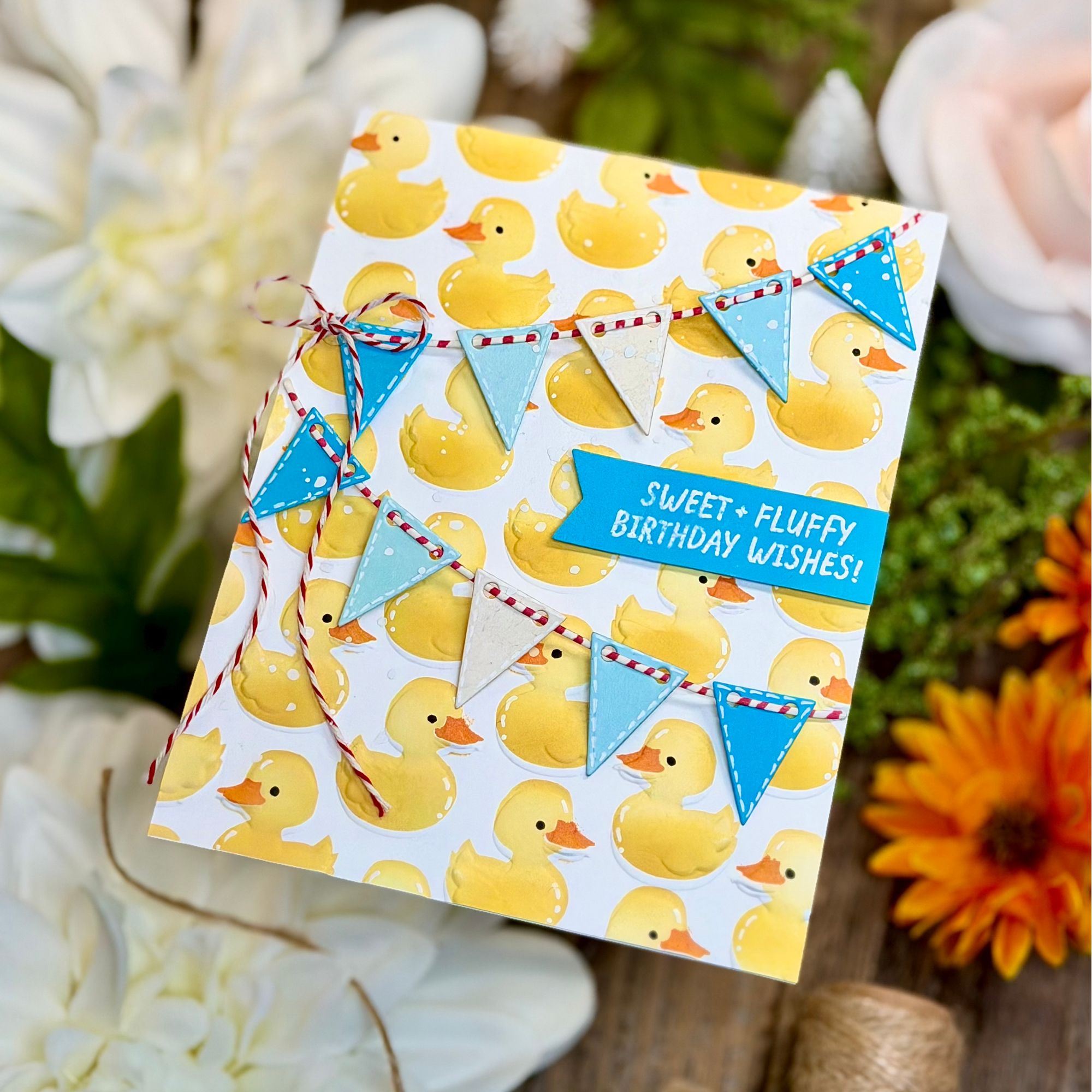 Simon Says Stamp Set of 3 Stencils Darling Duckies 1143stc Fluffy Ducks Birthday Card Joe Sysavath