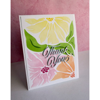 Simon Says Stamp Set of 3 Stencils Friendly Blossoms 1117stc In My Heart Floral Thank You Card Lisa Addesa | color-code:ALT08