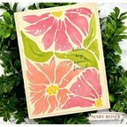 Simon Says Stamp Set of 3 Stencils Friendly Blossoms 1117stc In My Heart Hello, Friend Card